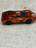 vtg 1968 Hot Wheels Redline Mattel Ford MK IV orange made in USA
