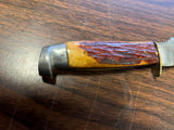 VTG original Made in Japan Buffalo Skinner YCC 154 Stag Handled Knife