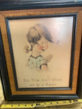 Vtg 1918 WW1 Painting the war ain't over not by a damsite edward gross Print car