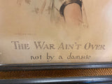 Vtg 1918 WW1 Painting the war ain't over not by a damsite edward gross Print car