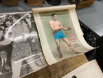 Vtg Collection Boxing Pictures Autographs 1920's Scrapbook Personal notes Articl