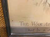Vtg 1918 WW1 Painting the war ain't over not by a damsite edward gross Print car