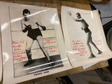 Vtg Collection Boxing Pictures Autographs 1920's Scrapbook Personal notes Articl