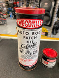 Vintage Woodhill auto Body Repair Kit Tin Can bottle Graphix 1940's Oil Gas Petr