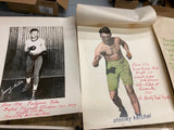Vtg Collection Boxing Pictures Autographs 1920's Scrapbook Personal notes Articl