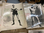 Vtg Collection Boxing Pictures Autographs 1920's Scrapbook Personal notes Articl