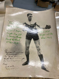 Vtg Collection Boxing Pictures Autographs 1920's Scrapbook Personal notes Articl