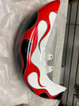 Front Fender Factory Custom Paint Black White Red Flames Harley FLH Bagger 2013<