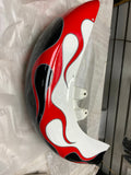 Front Fender Factory Custom Paint Black White Red Flames Harley FLH Bagger 2013<