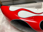 Front Fender Factory Custom Paint Black White Red Flames Harley FLH Bagger 2013<