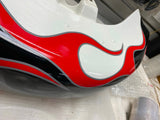 Front Fender Factory Custom Paint Black White Red Flames Harley FLH Bagger 2013<