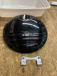 Gas tank Door Cap Harley Touring 2008^ Black Ribbed Push button lock FLH Glide