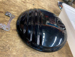 Gas tank Door Cap Harley Touring 2008^ Black Ribbed Push button lock FLH Glide