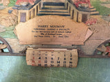 VTG made in Western-Germany 1957 calendar Pressed Cardboard 15X19