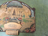 VTG made in Western-Germany 1957 calendar Pressed Cardboard 15X19