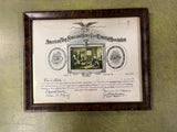 American Flag House and Betsy Ross Memorial Association Certificate 1912 FRAMED