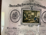 American Flag House and Betsy Ross Memorial Association Certificate 1912 FRAMED