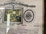 American Flag House and Betsy Ross Memorial Association Certificate 1912 FRAMED