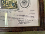 American Flag House and Betsy Ross Memorial Association Certificate 1912 FRAMED