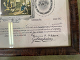 American Flag House and Betsy Ross Memorial Association Certificate 1912 FRAMED