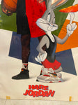 Vtg Space Jam Movie Advertising Poster Bugs Bunny Air Jordan Nike Shoes Store!