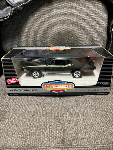 vtg 1994 ERTL American muscle 1969 Pontiac GTO Judge green diecast 1:18 scale