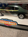 vtg 1994 ERTL American muscle 1969 Pontiac GTO Judge green diecast 1:18 scale