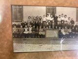 VTG antique 1908 Clarksburg School Portfolio Framed Picture 9.5X12 class picture