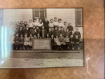 VTG antique 1908 Clarksburg School Portfolio Framed Picture 9.5X12 class picture