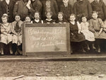VTG antique 1908 Clarksburg School Portfolio Framed Picture 9.5X12 class picture