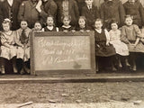 VTG antique 1908 Clarksburg School Portfolio Framed Picture 9.5X12 class picture