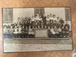 VTG antique 1908 Clarksburg School Portfolio Framed Picture 9.5X12 class picture