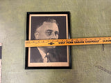 VTG antique 1930s Forward With Roosevelt FDR Campaign poster & framed picture