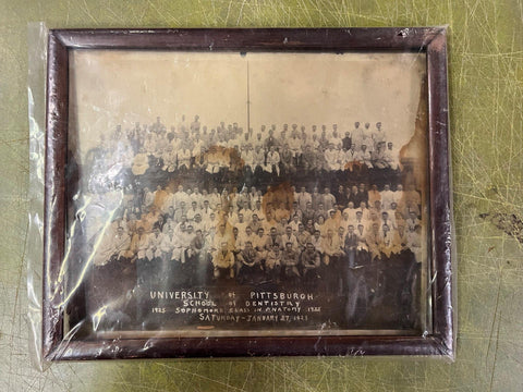 VTG antique 1923 University of Pittsburgh School of Dentistry Framed Picture