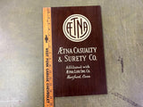 VTG Aetna Casualty & Surety Co. Hartford Conn. Wooden plaque Decorative Piece