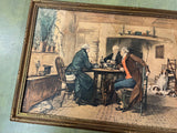 VTG Antique 1900s The First Of September By W D Sadler Print 14X19