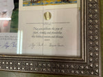 VTG Framed 14X17 Picture George & Laura Bush autographed Photograph 2003