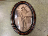 VTG Antique World War 1 U.S. Army Officer Drill Instructor Framed Picture 22X16