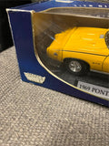 vtg MOTORMAX 1969 Pontiac GTO Judge yellow diecast 1:18 scale