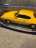 vtg MOTORMAX 1969 Pontiac GTO Judge yellow diecast 1:18 scale