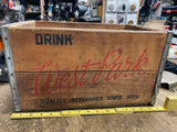 Vtg West Park Beverages Soda Pop Cola Wood Crate Box McKees Rocks Pgh Pa Collect