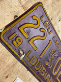Vtg 1960 Louisiana LSU Centennial License Plate Football College Sports Hot Rod
