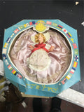 Vintage Doll of all lands Pink/white lace dress blonde box USA 1950s Antique