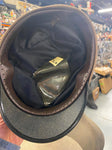 Vtg NOS Captains Cap Hat Biker Harley 7 5/8 Tan Mint Knucklehead panhead Flathea