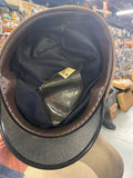 Vtg NOS Captains Cap Hat Biker Harley 7 5/8 Tan Mint Knucklehead panhead Flathea