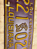 Vtg 1960 Louisiana LSU Centennial License Plate Football College Sports Hot Rod