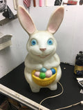 VINTAGE 22" EMPIRE EASTER BUNNY BLOW MOLD BASKET EASTER EGGS holiday decor