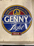 vtg Genny Light Beer 21" tin sign man cave bar Genesee valley