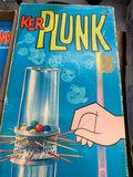 Vtg 1967 Kerplunk Game Ideal~Original Box Cat eye marbles Skill Fun for all!