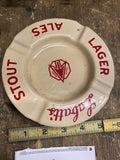 Vtg 1940's Porcelain Ashtray Labatts Beer Ale Advertising Sign Man Cave Lager